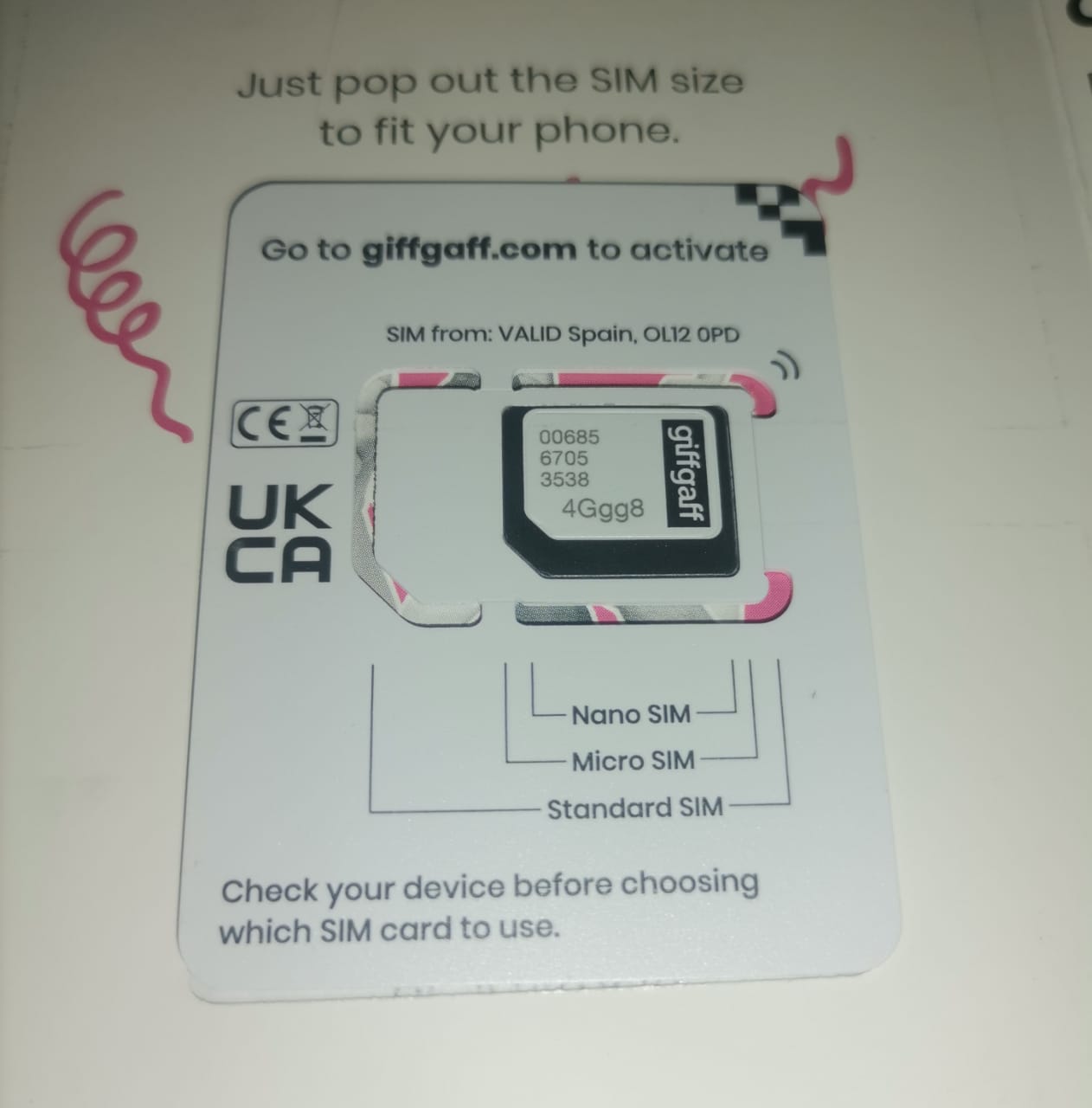 Giffgaff UK SIM card - Image 6