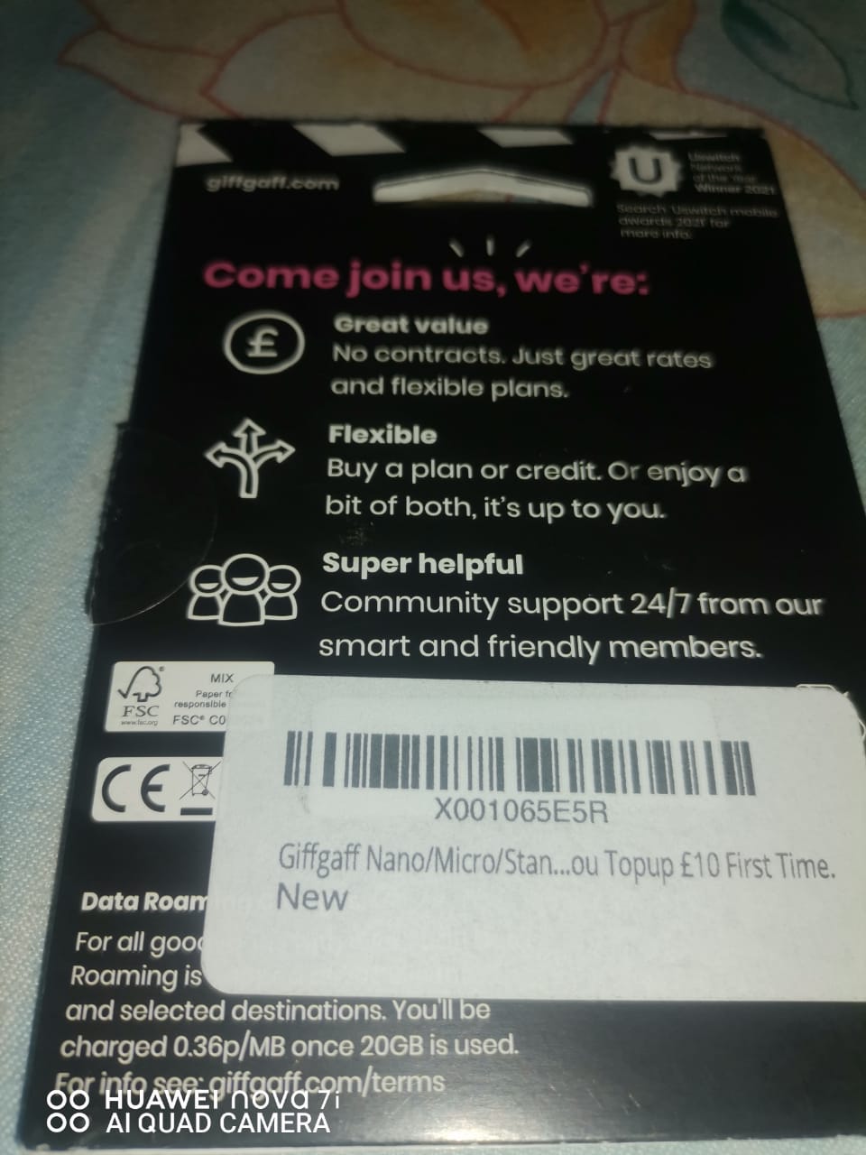 Giffgaff UK SIM card - Image 5